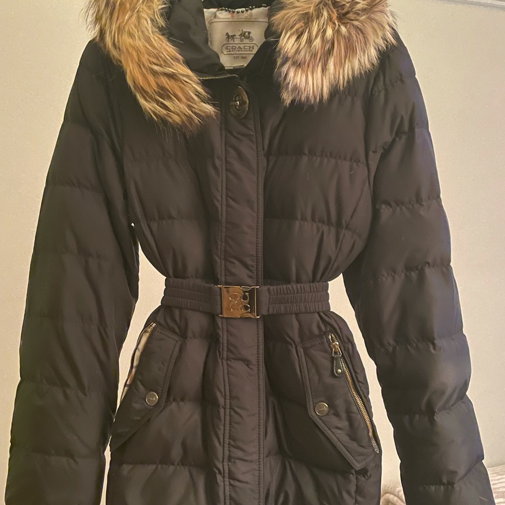 Coach Black Down Coat